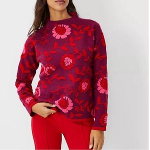 NWT Ann Taylor floral sweater, size L